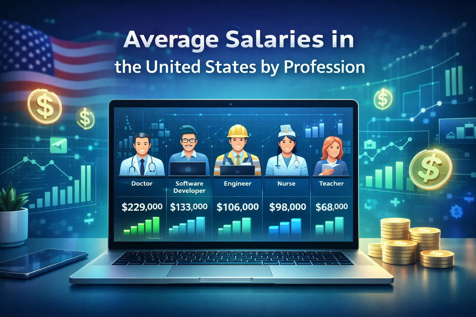 How Much Do Americans Earn? Average Salary by Profession in the U.S.